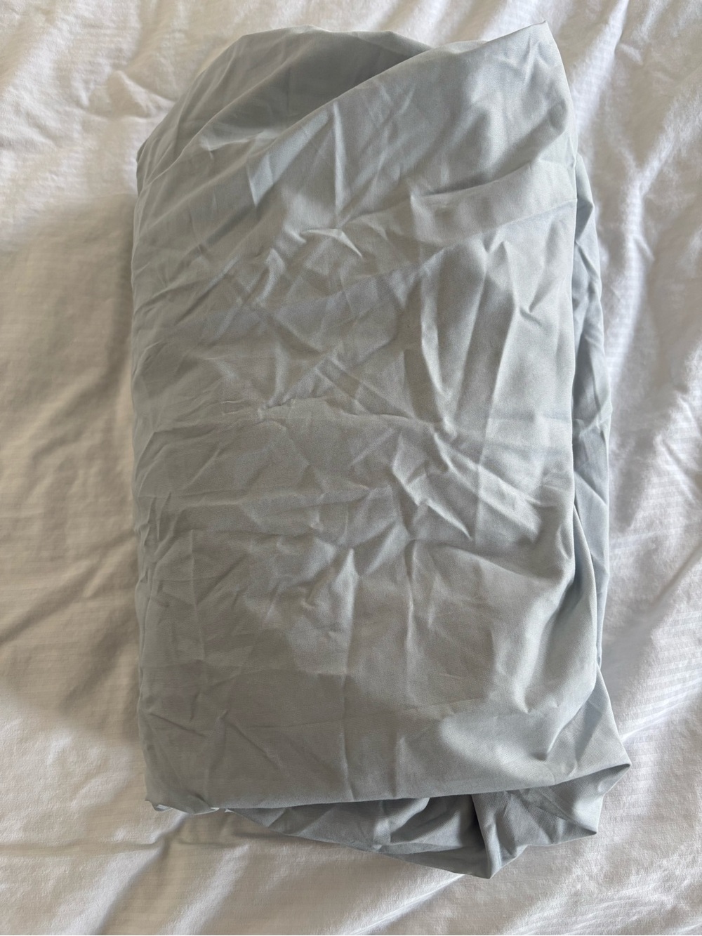 Quince - Organic Crisp Percale Fitted Sheet - Twin - Sky Blue